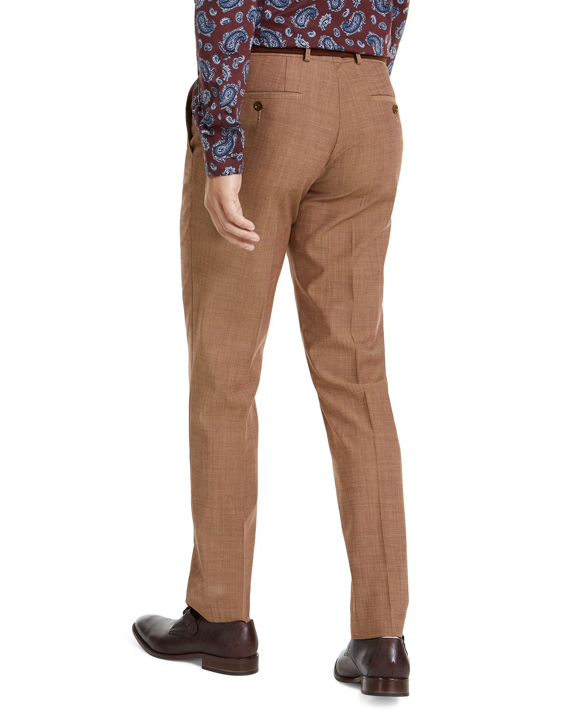 Bar III Masculino Slim Fit Active Stretch Performance Suit Calças Separadas Marrom Tamanho 33X32