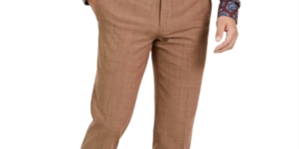 Bar III Masculino Slim Fit Active Stretch Performance Suit Calças Separadas Marrom Tamanho 33X32