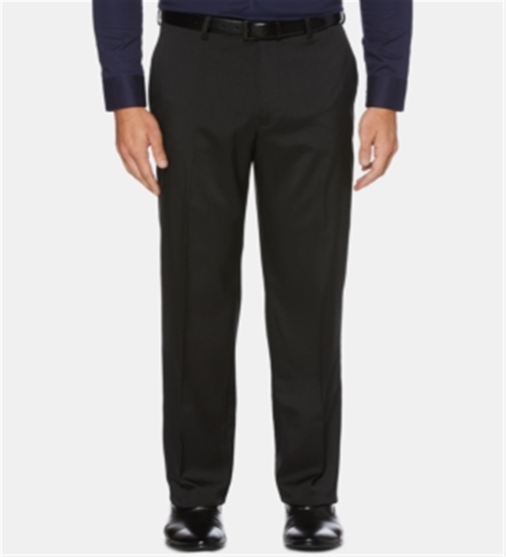 Calça social Perry Ellis Masculina Portfolio Classic Fit Performance Stretch Crosshatch Cinza Tamanho 36 30