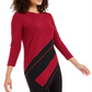 Suéter listrado assimétrico feminino Alfani vermelho tamanho X-Large