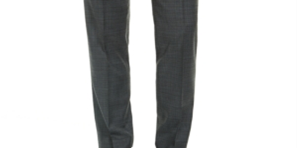 Calça de terno xadrez elástica Tommy Hilfiger masculina Modern Fit THFlex cinza tamanho 36x34