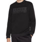 Moletom masculino com logo bordado AX Armani Exchange, preto, tamanho XX-G