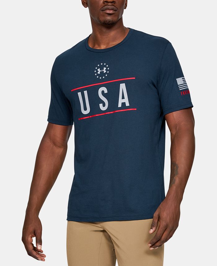 Camiseta Under Armour Academy Masculina Azul Tamanho X-G