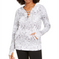 Blusa de moletom divertida fitness feminina Ideology, branca, tamanho médio