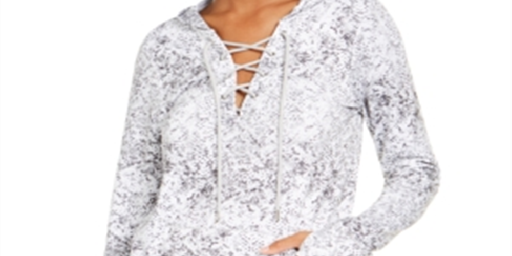 Blusa de moletom divertida fitness feminina Ideology, branca, tamanho médio