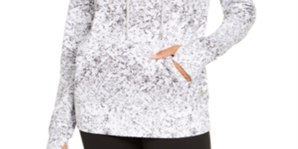 Blusa de moletom divertida fitness feminina Ideology, branca, tamanho médio