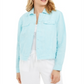 Jaqueta de linho feminina Charter Club azul tamanho XX-G