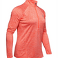 Camiseta Tech Half Zip Feminina Under Armour Laranja Tamanho XS