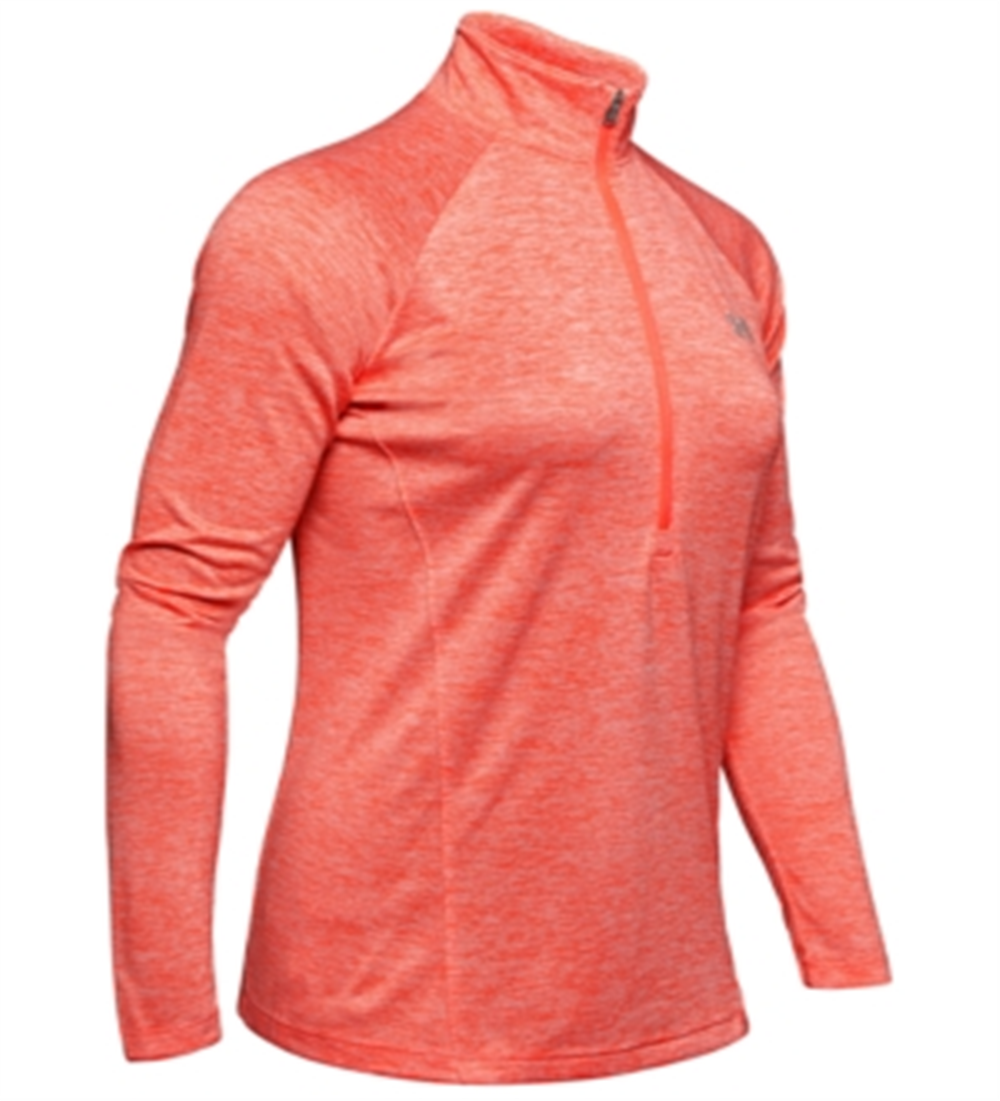 Camiseta Tech Half Zip Feminina Under Armour Laranja Tamanho XS