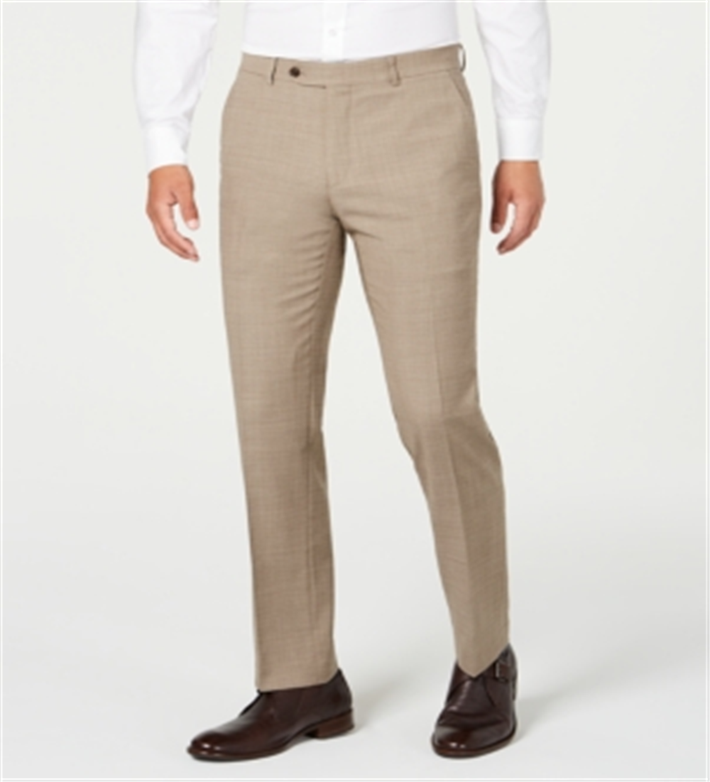 Tommy Hilfiger Masculino Modern Fit THFlex Stretch Sharkskin Terno Calça Separada Marrom Tamanho 33X32