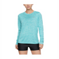 Camisa de manga comprida Tech Twist feminina Under Armour, azul, tamanho pequeno