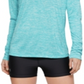 Camisa de manga comprida Tech Twist feminina Under Armour, azul, tamanho pequeno