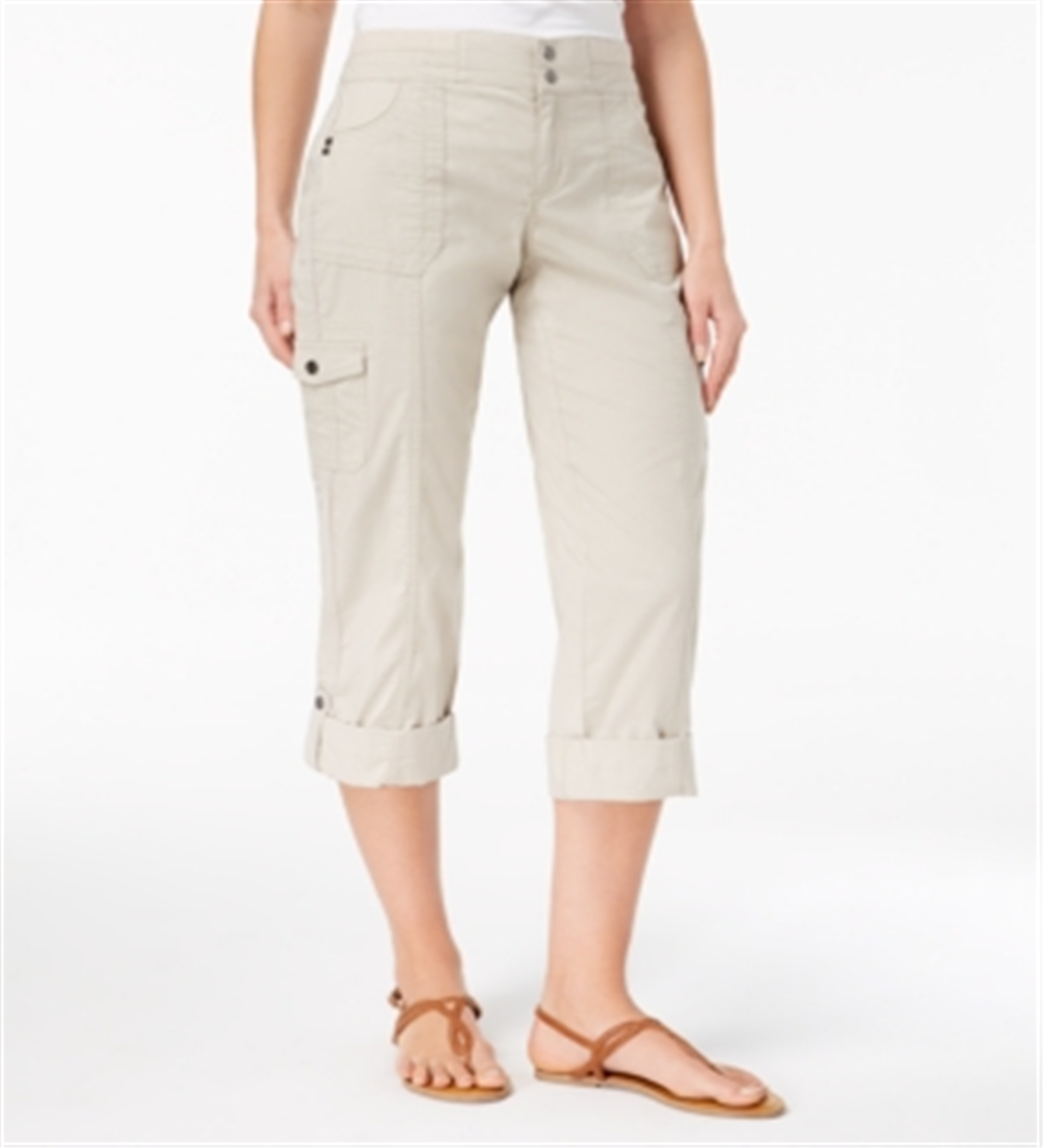 Calça cargo conversível feminina Style &amp; Co, bege, tamanho 12
