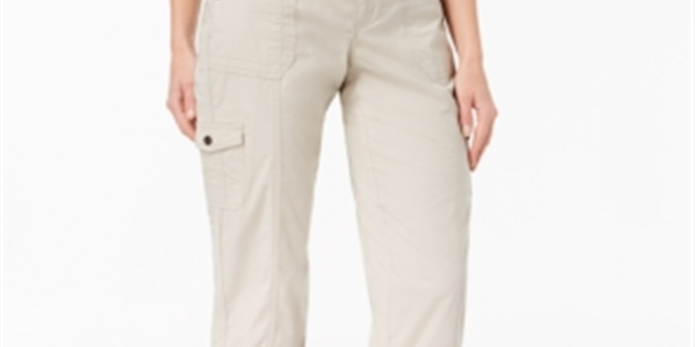 Calça cargo conversível feminina Style &amp; Co, bege, tamanho 12