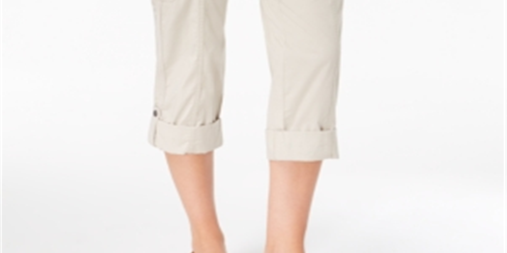 Calça cargo conversível feminina Style &amp; Co, bege, tamanho 12