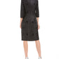 Vestido de malha brilhante feminino Jessica Howard, preto, tamanho 14, pequeno
