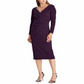 Vestido Ralph Lauren Feminino Metálico Surplice Roxo Tamanho 16