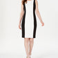 Vestido tubinho Calvin Klein feminino com blocos de cores, branco, tamanho 12