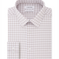 Camisa social masculina Calvin Klein Slim Fit com gola elástica e xadrez bege, tamanho 16x34-35
