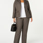 Le Suit Feminino Plus Size 16W com Gola Redonda e 2 Botões Cinza