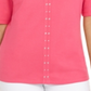 Karen Scott Top Feminino de Algodão com Tachas e Fenda Rosa Tamanho P