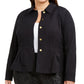 Jaqueta peplum feminina INC International Concepts preta tamanho 3X