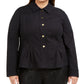 Jaqueta peplum feminina INC International Concepts preta tamanho 3X