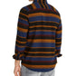 Camisa de flanela listrada masculina American Rag Fay, preta, tamanho pequeno