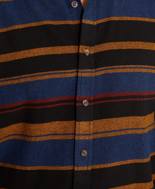 Camisa de flanela listrada masculina American Rag Fay, preta, tamanho pequeno