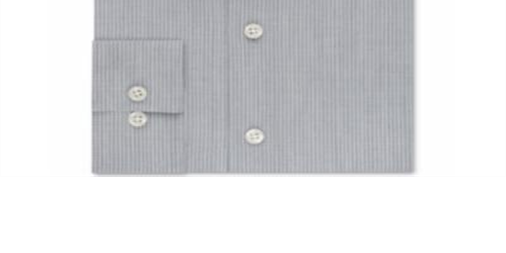 Camisa social masculina Kenneth Cole Slim Fit xadrez e listras cinza tamanho 17,5 x 34-35-XL