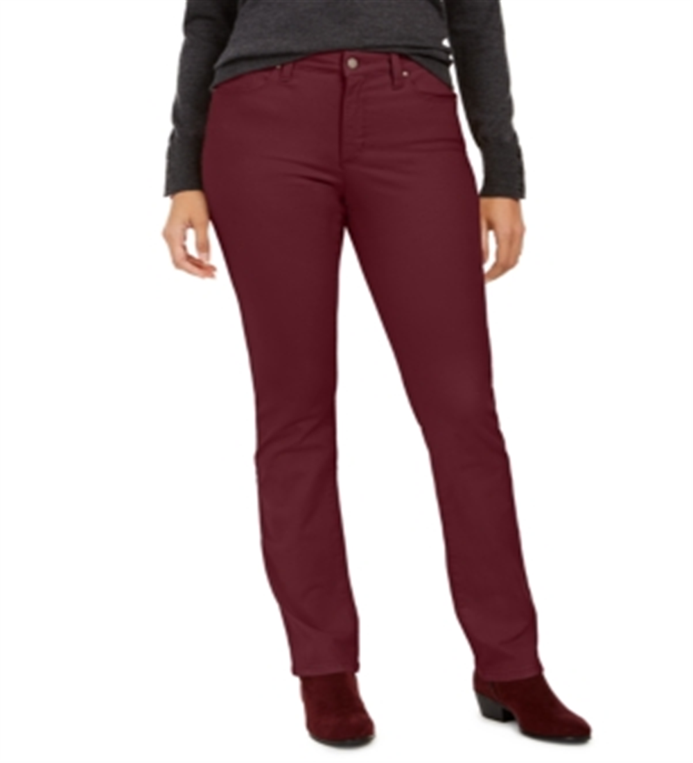 Calça jeans feminina Lexington reta vermelha tamanho 12S da Charter Club
