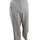 Calça curta de sarja Calvin Klein feminina com bolso e zíper, cinza, tamanho 18W