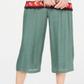 Túnica estampada com acabamento em anel feminina JM Collection, tamanho pequeno, verde