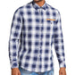 Camisa Sean John Masculina Clássica de Gola Alta Grande Azul Tamanho XXXX-G