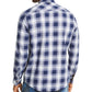 Camisa Sean John Masculina Clássica de Gola Alta Grande Azul Tamanho XXXX-G