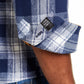 Camisa Sean John Masculina Clássica de Gola Alta Grande Azul Tamanho XXXX-G