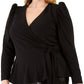 INC International Concepts Top feminino com alças bufantes e ombros de fora, preto, tamanho 0X