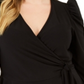 INC International Concepts Top feminino com alças bufantes e ombros de fora, preto, tamanho 0X