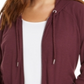Calvin Klein Plus Moletom com capuz feminino com zíper vermelho tamanho 2X