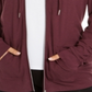 Calvin Klein Plus Moletom com capuz feminino com zíper vermelho tamanho 2X
