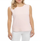 Blusa feminina Anne Klein com decote em U, rosa, tamanho médio
