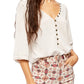 Blusa Morgan Henley Feminina Free People Branca Tamanho P