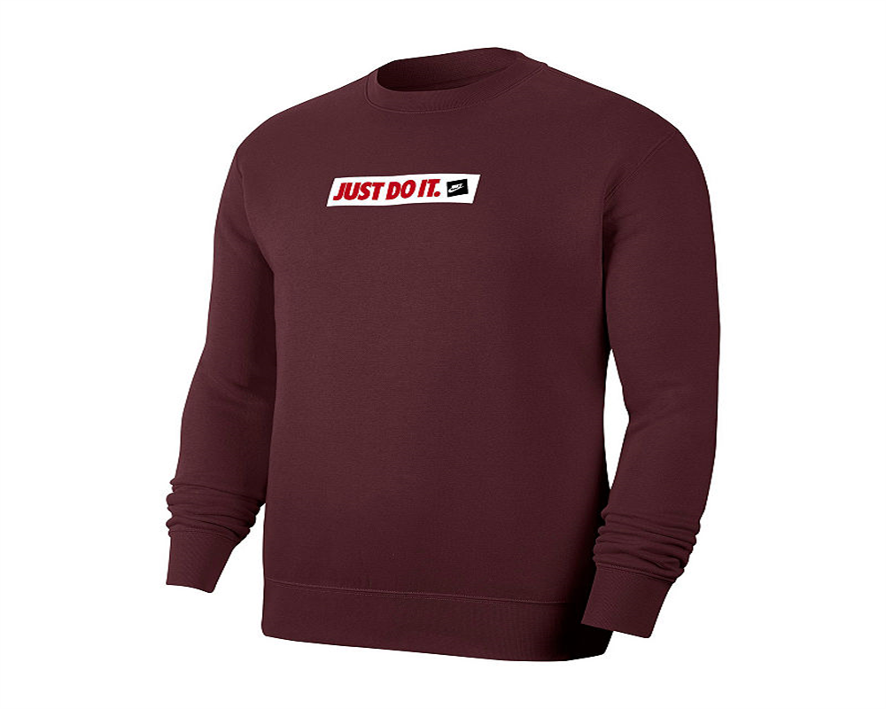 Suéter Nike Masculino com Gola Redonda Just Do It Graphic, Vinho, Tamanho Pequeno
