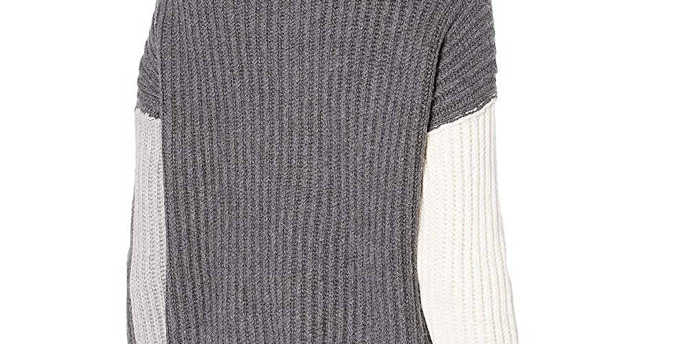 Suéter feminino Vince Camuto de manga comprida com ponto trançado e gola alta - cinza, tamanho GG