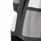 Cardigan feminino de cashmere puro com blocos de cores Charter Club, cinza, tamanho pequeno P