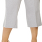 Calça curta de sarja Calvin Klein feminina com bolso e zíper, cinza, tamanho 22W