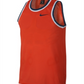 Camisa de basquete Nike Dri-FIT Mesh masculina, laranja, tamanho médio