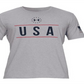 Camiseta masculina de manga curta Under Armour cinza tamanho XX-G