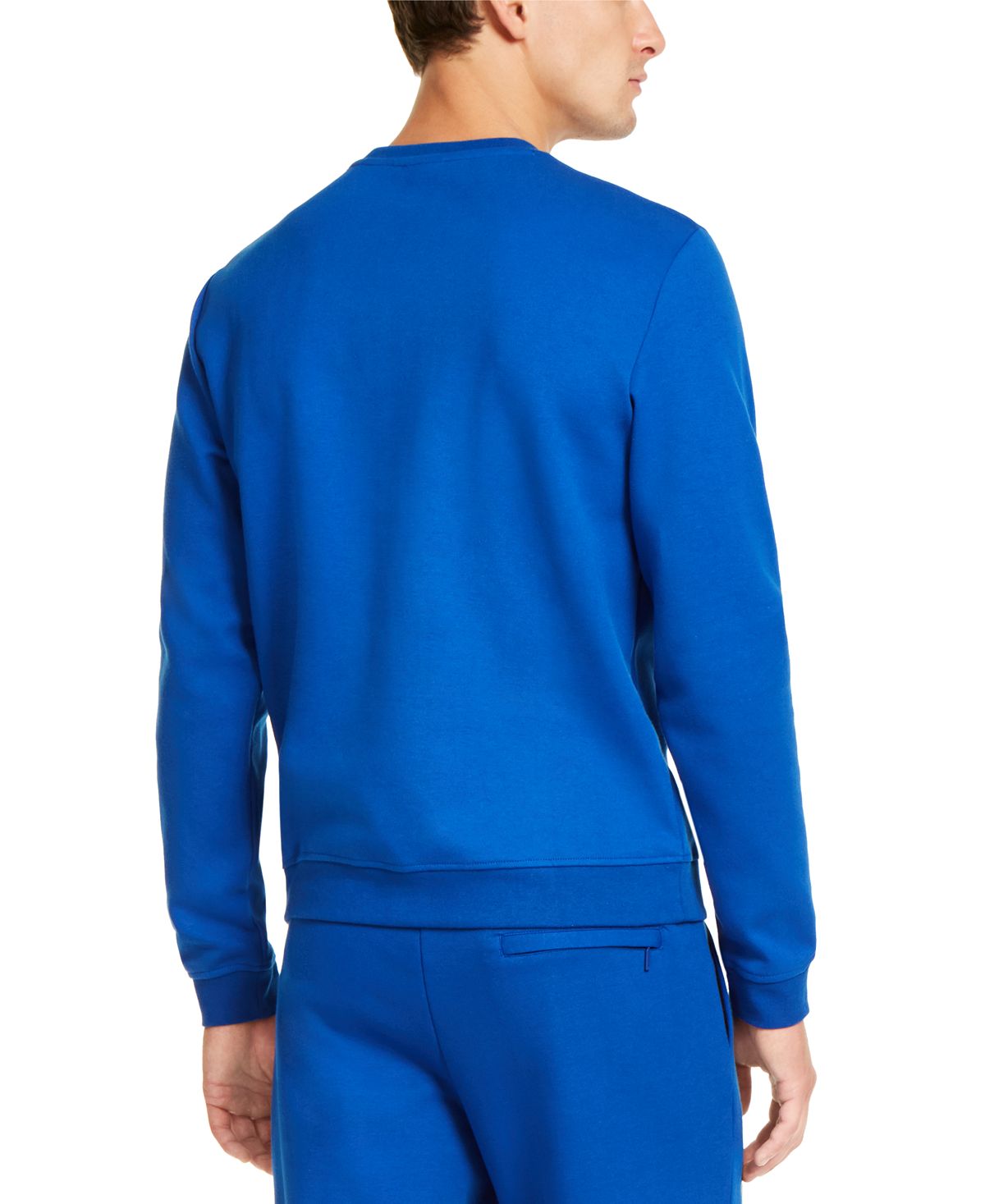 Moletom masculino AX Armani Exchange com logo no peito, azul, tamanho XX-G