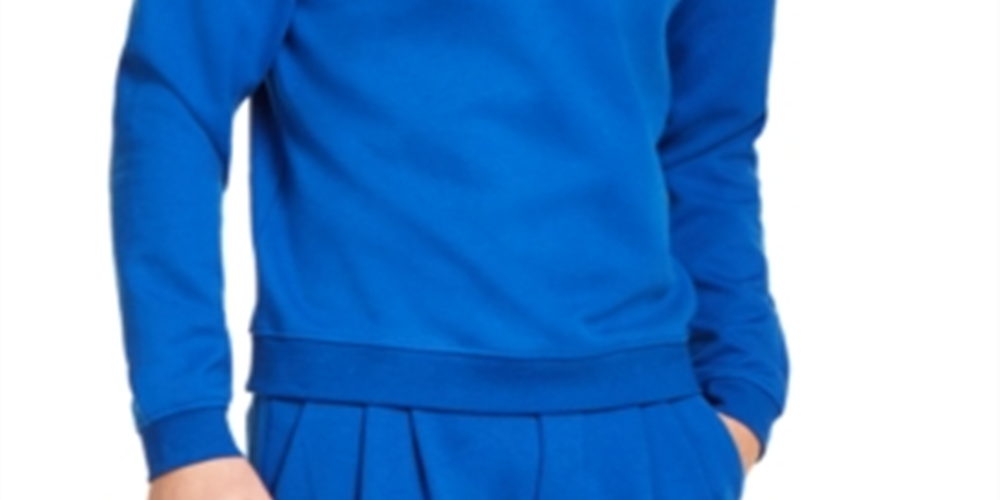 Moletom masculino AX Armani Exchange com logo no peito, azul, tamanho XX-G